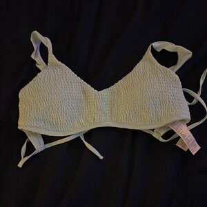 Hollister Textured Baby Blue Bikini top